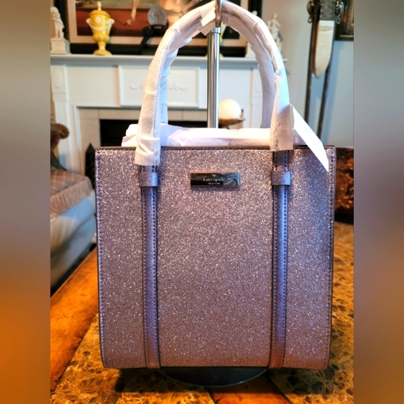 kate spade Handbags - Kate Spade Purple Glitter Tote Bag